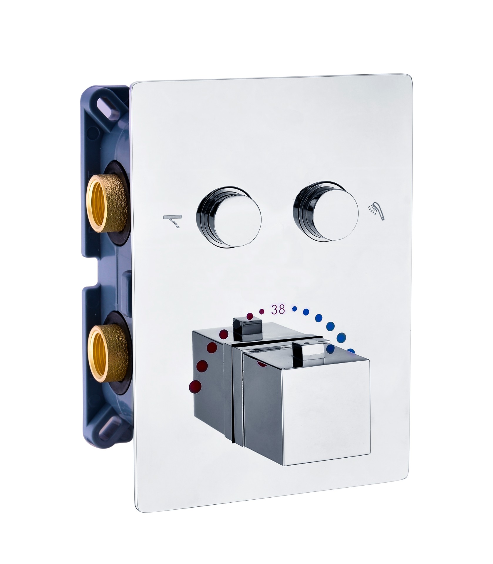 AT2136 2功能恒温暗装阀 按键切换阀