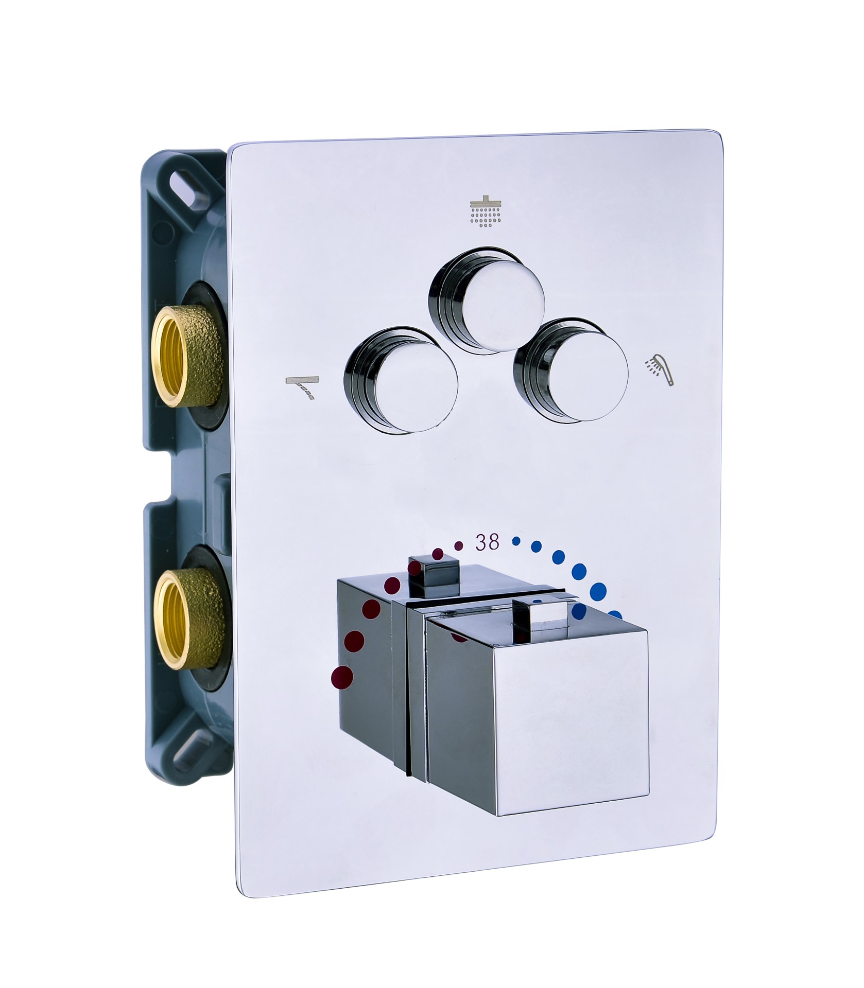 AT3136 3功能恒温暗装阀 按键切换阀