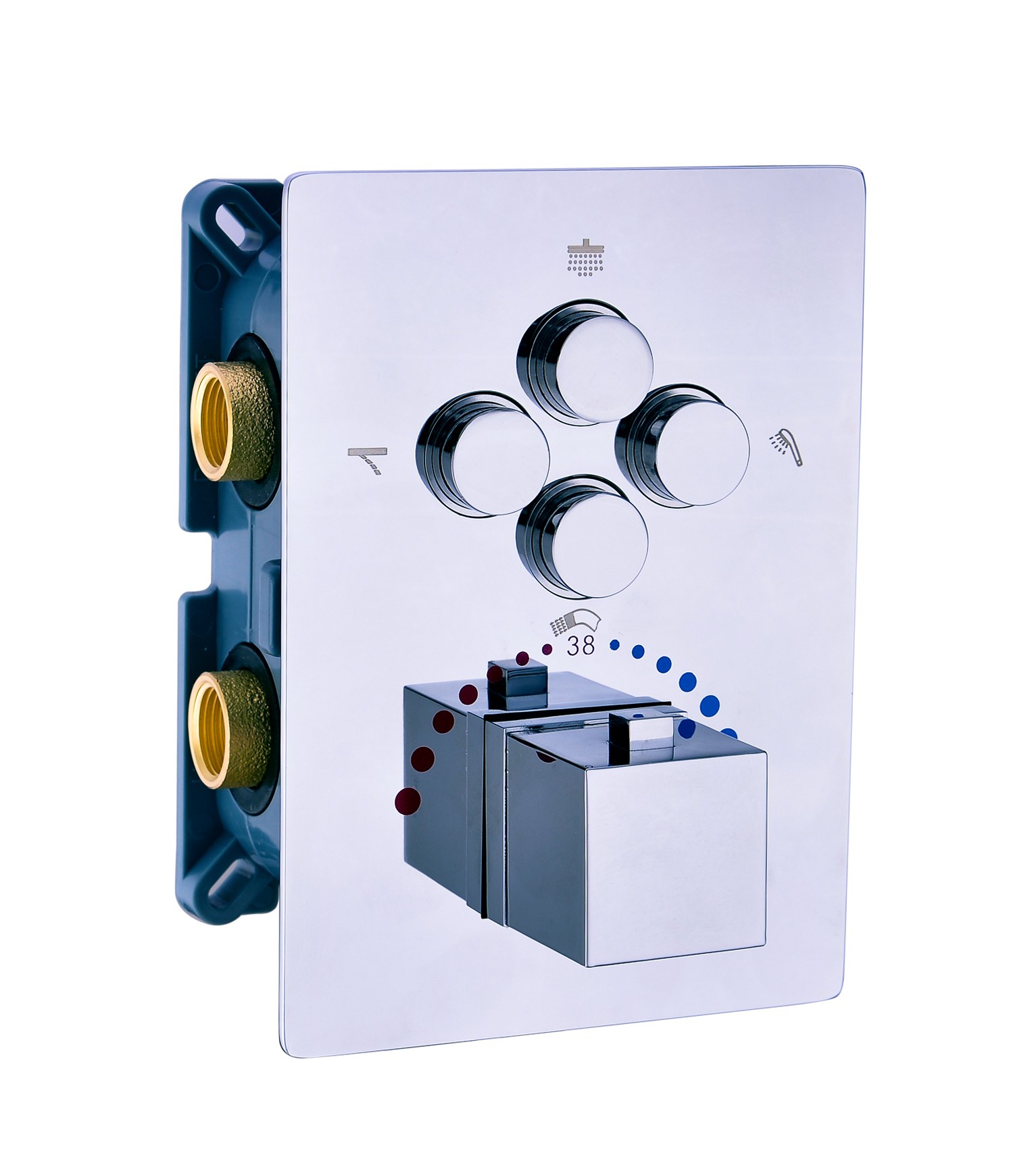 AT4136 4功能恒温暗装阀 按键切换阀